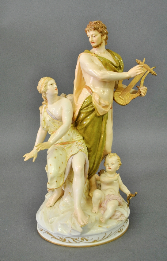 Appraisal: - KPM porcelain figurine group Orpheus and Eurydice c h