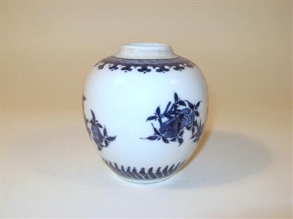 Appraisal: Chinese blue and white porcelain jarqianlong period