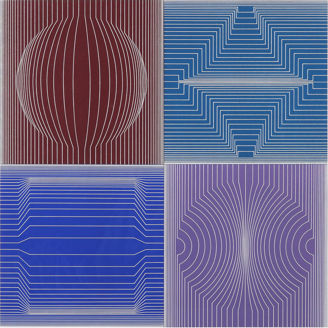 Appraisal: PRINT VICTOR VASARELY Victor Vasarely French Hungarian - Untitled Four