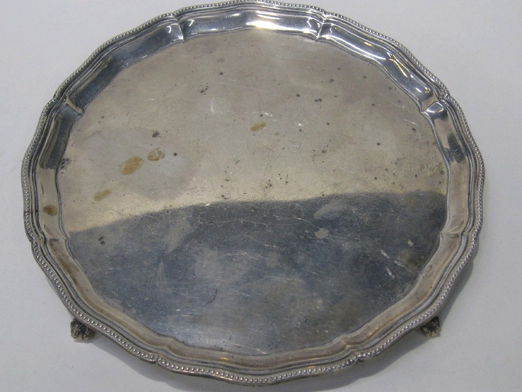 Appraisal: Silver card tray Birmingham