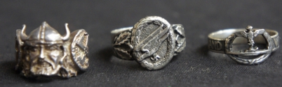 Appraisal: German second world war silver Gents finger rings including German