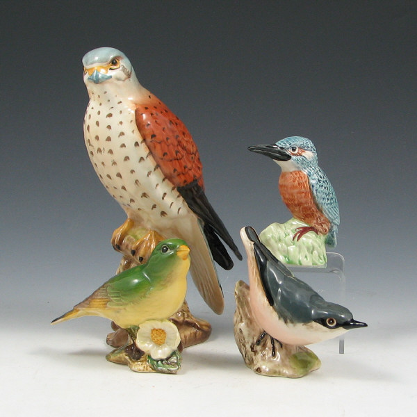 Appraisal: Beswick Greenfinch Nuthatch Kingfisher Krestel Lot of four Beswick bird