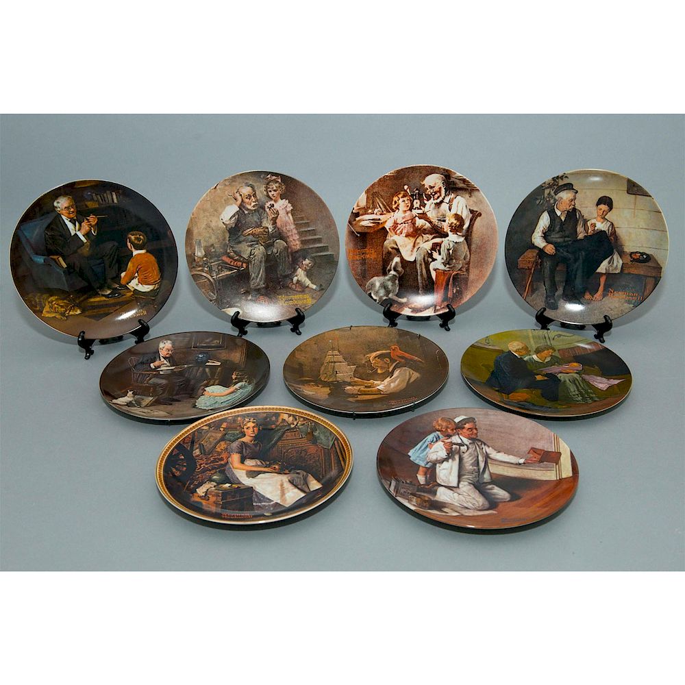 Appraisal: KNOWLES SET OF NORMAN ROCKWELL COLLECTOR PLATES Limited edition collector