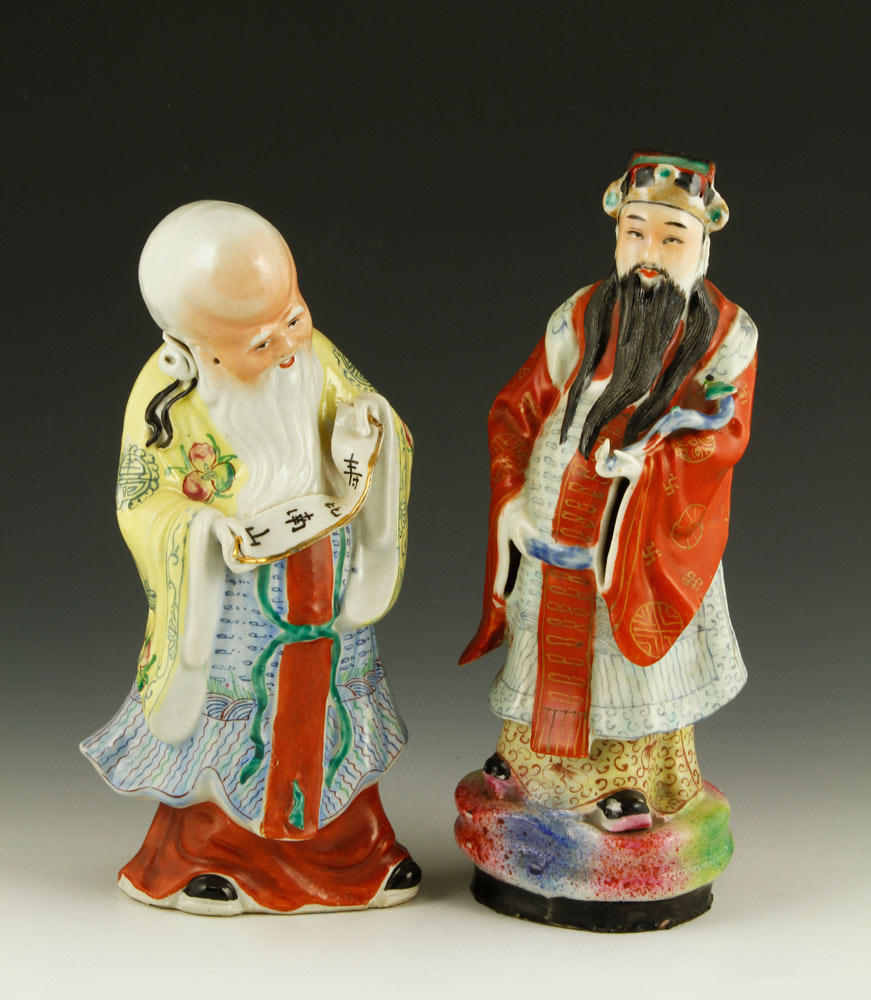 Appraisal: - Lot of Chinese Porcelain Figures Lot of two Chinese