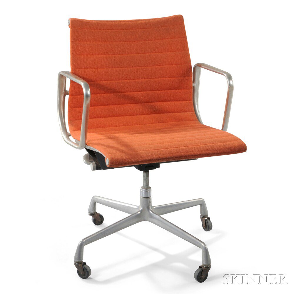 Appraisal: Charles Eames Aluminum Group Chair Aluminum upholstery Herman Miller Zeeland