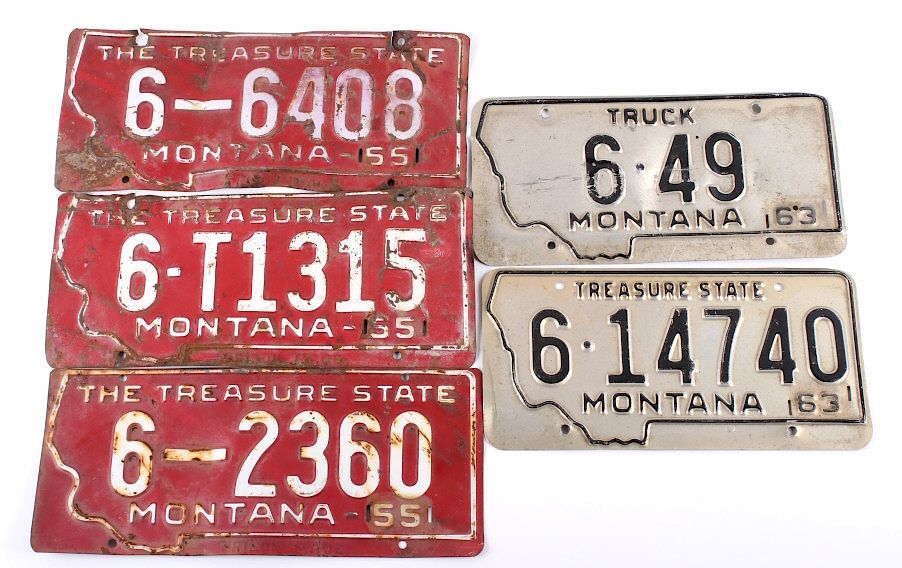 Appraisal: Collection of Montana License Plates Included in this lot we