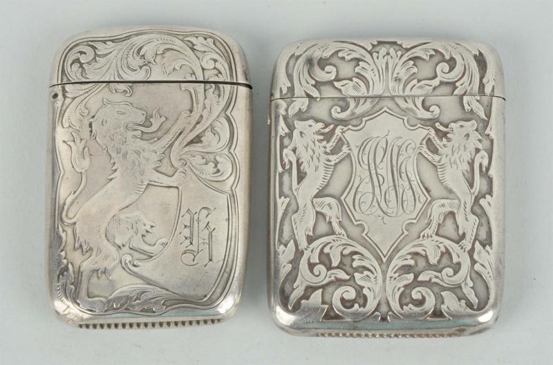 Appraisal: Lot Of Sterling Silver Match Safes Or Vestas Both by