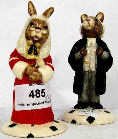 Appraisal: Royal Doulton Bunnykins Figures Judge DB And Lawyer Bunnykins DB