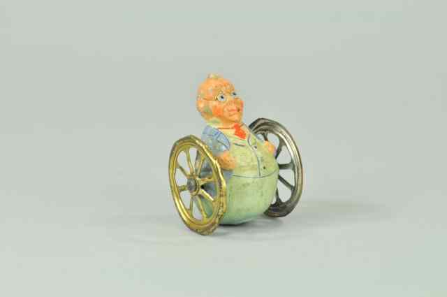 Appraisal: FOXY GRANDPA ON WHEELS Schoenhut small Roly Poly figure with