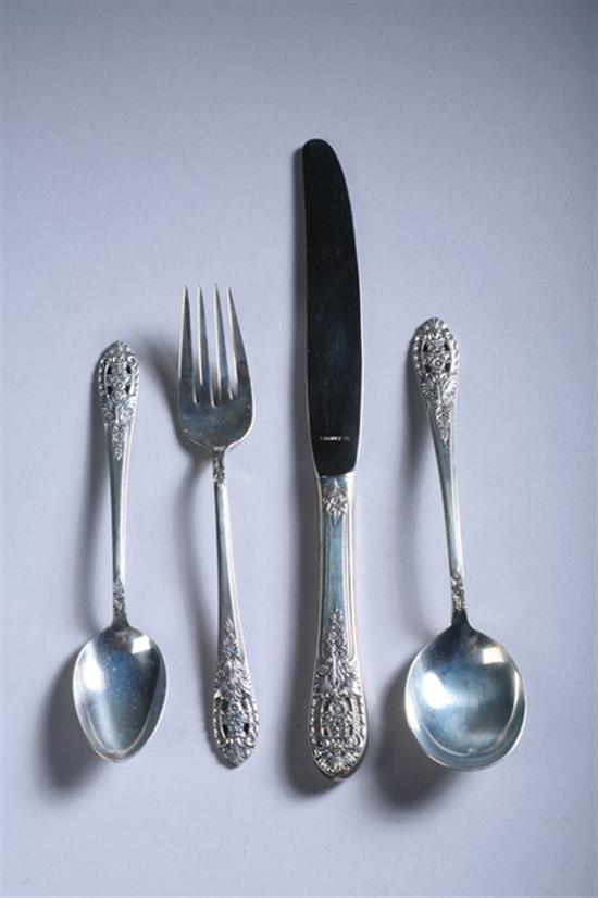 Appraisal: PIECES FINE ARTS STERLING SILVER FLATWARE 'Crown Princess' pattern Five