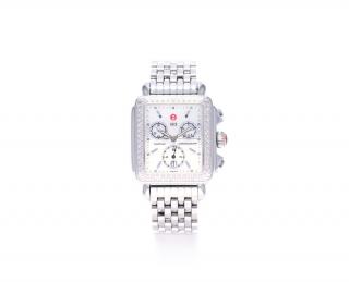 Appraisal: A MICHELE DIAMOND DECO WATCH A MICHELE DIAMOND DECO WATCHThe