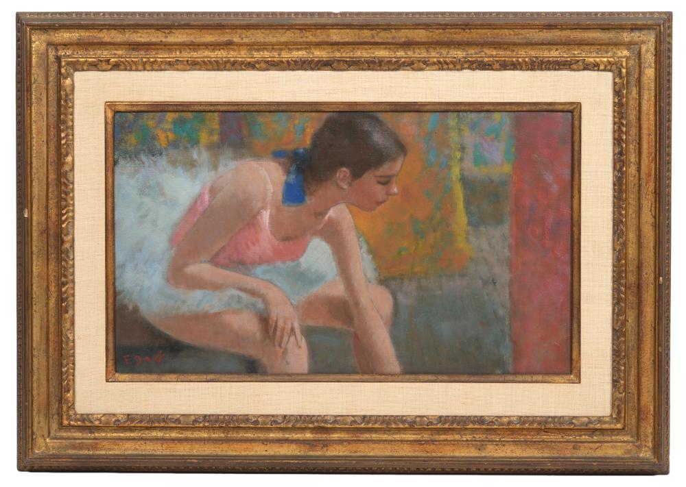 Appraisal: FRANCOIS GALL 'THE BALLERINA' OIL PAINTINGFrancois Gall Romania France -