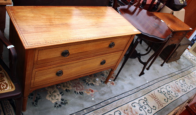 Appraisal: AN EARLY TH CENTURY LOW CHEST of two drawers standing