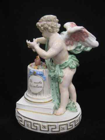 Appraisal: Meissen Porcelain Figurine of Cupidannointing hearts crossed swords mark -