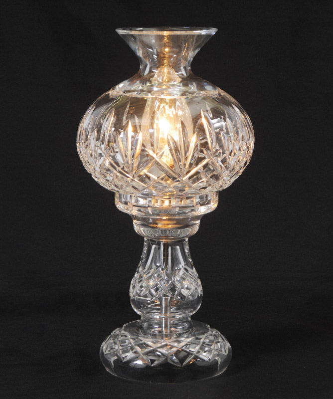 Appraisal: WATERFORD CRYSTAL LAMP Oil lamp style with crystal base and