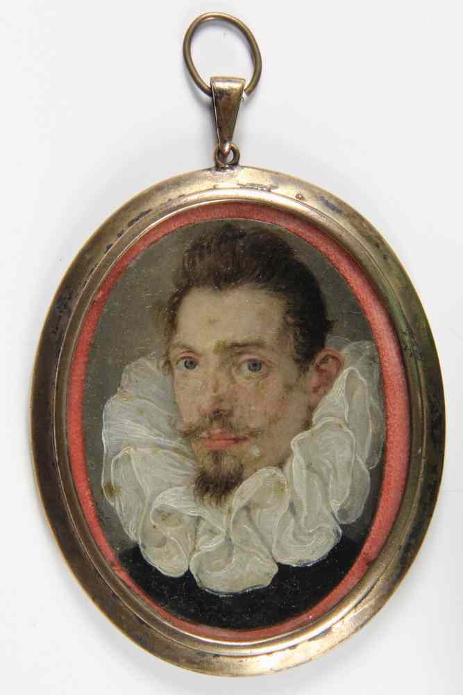 Appraisal: PORTRAIT MINIATURE- attributed to Frans Pourbus the Younger Antwerp -