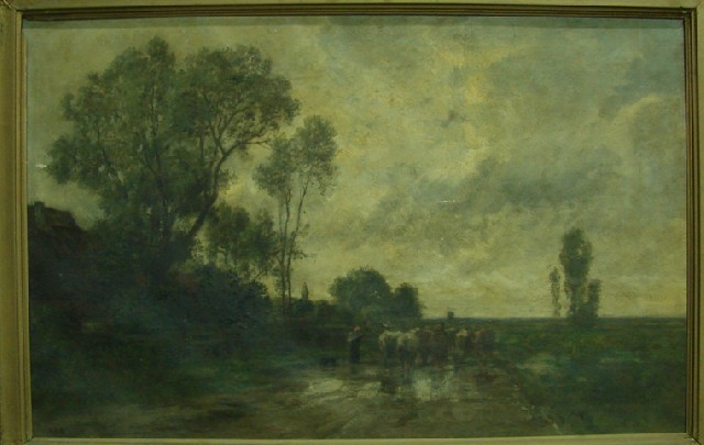 Appraisal: Philipp J Roth German - a gilt framed oil on