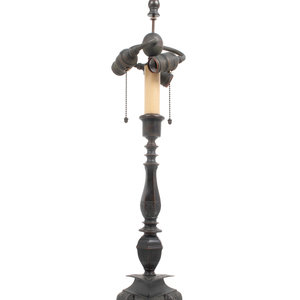 Appraisal: An Italian Bronze Pricket Mounted as a Lamp Late th