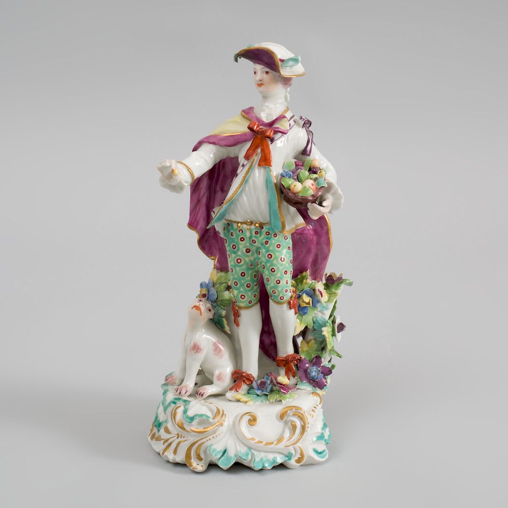 Appraisal: Derby Porcelain Figure of the Dresden Shepherd Patch marks in