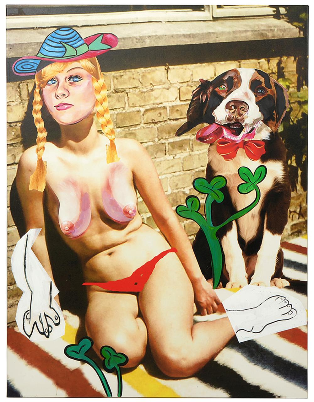 Appraisal: Allison Zuckerman American Born 'Lean On' by contemporary artist Allison