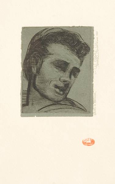 Appraisal: A James Dean print by Kenneth Kendell Depicting just the