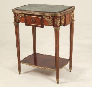 Appraisal: FRENCH LOUIS XVI STYLE BRONZE MOUNTED CENTER OF ROOM TABLE