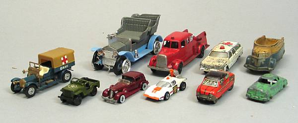 Appraisal: American European toy automobile grouping A curious lot of British