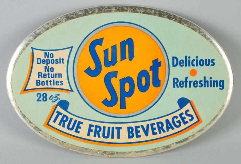 Appraisal: Celluloid Sunspot Oval Sign Description Circa s Some general overall