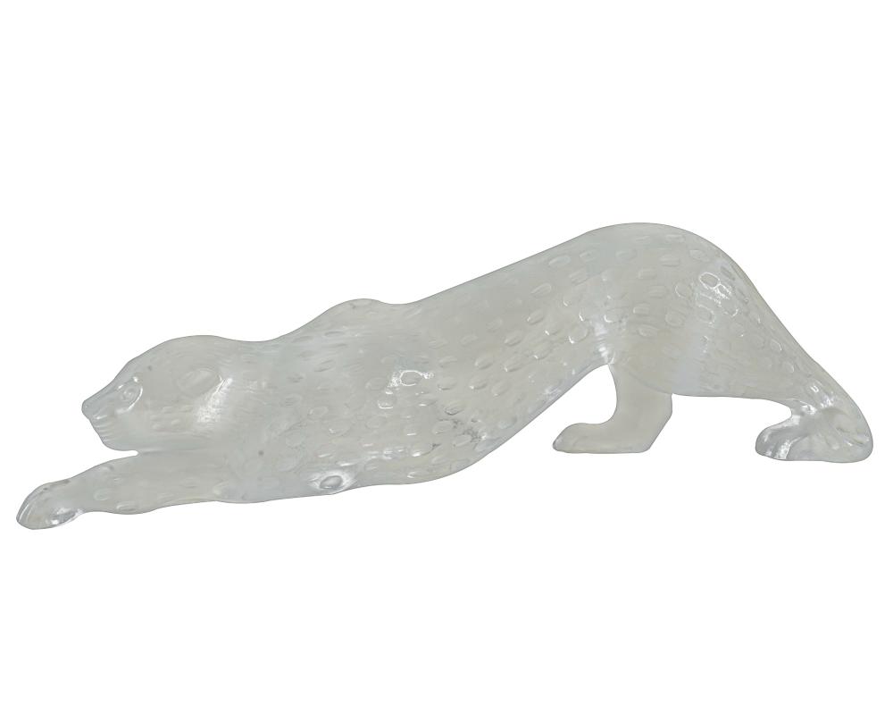 Appraisal: LALIQUE MOLDED GLASS ZEILA PANTHER FIGUREsigned Lalique France Condition good