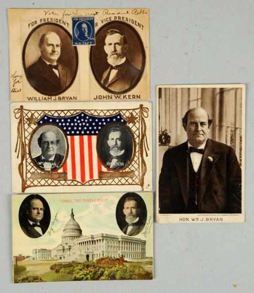 Appraisal: Lot of William Jennings Bryan Postcards This lot consists of