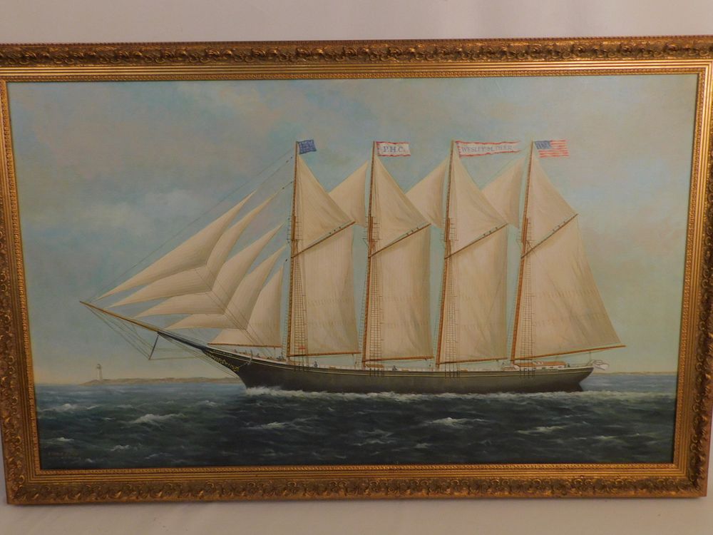 Appraisal: SHIP PORTRAIT BY HITCH AFTER W STUBBS Old oil on