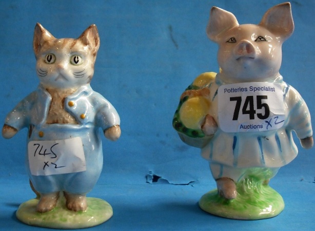 Appraisal: Beswick Beatrix Potter Figures Little Pig Robinson and Tom Kitten