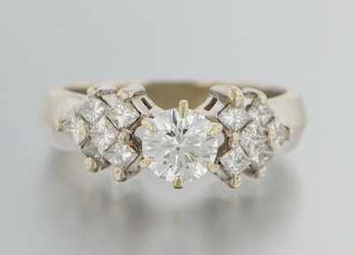 Appraisal: A Diamond Engagement Ring k white gold ring set in