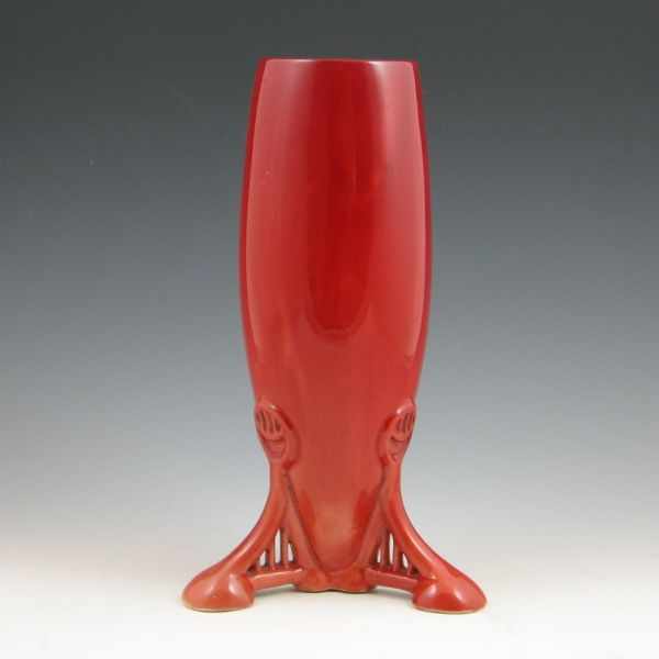 Appraisal: Rare Roseville Mongol - '' vase with oxblood red glaze