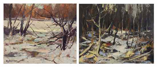 Appraisal: William John Hopkinson Canadian - Early Spring a pair of