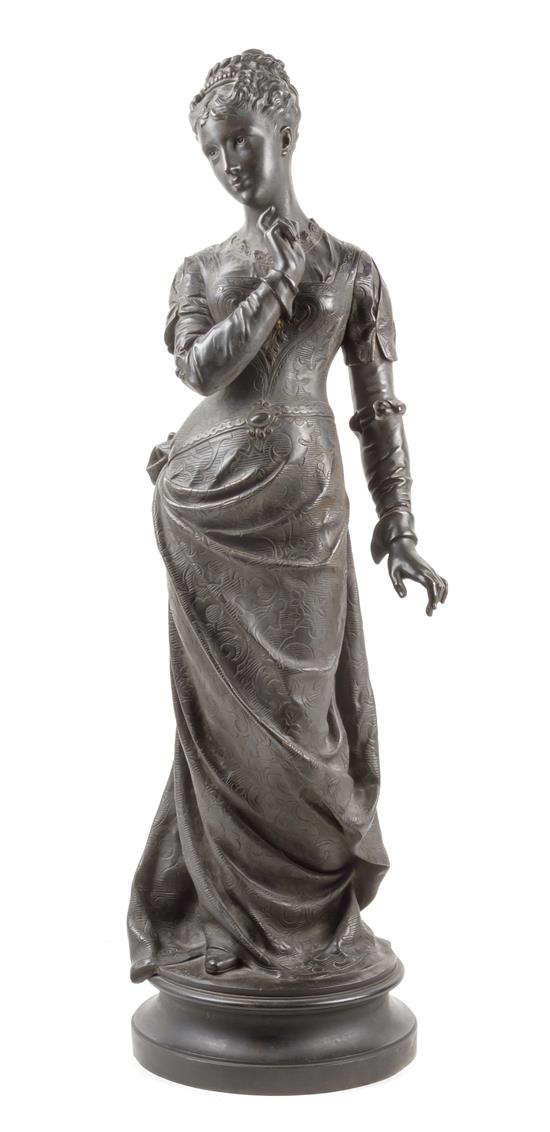 Appraisal: Sale Lot A French Bronze Figure pierre louis detrier -