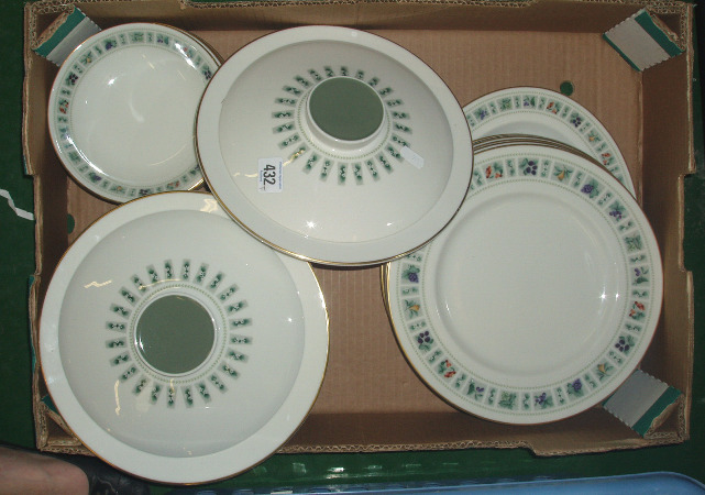 Appraisal: Tray Of Royal Doulton Tapestry Dinner ware Consisting Of Tureens