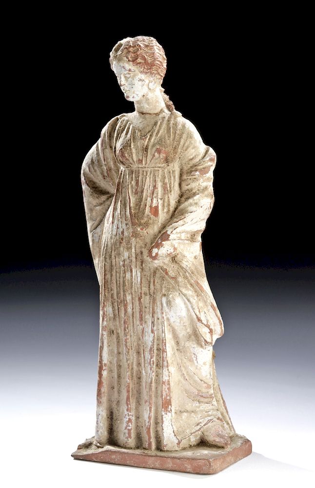 Appraisal: Canosan Polychrome Female Votive Figure Magna Graecia Apulia Canosan Hellenistic