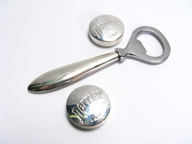 Appraisal: Cartier sterling silver Perrier bottle opener with two Cartier Sterling