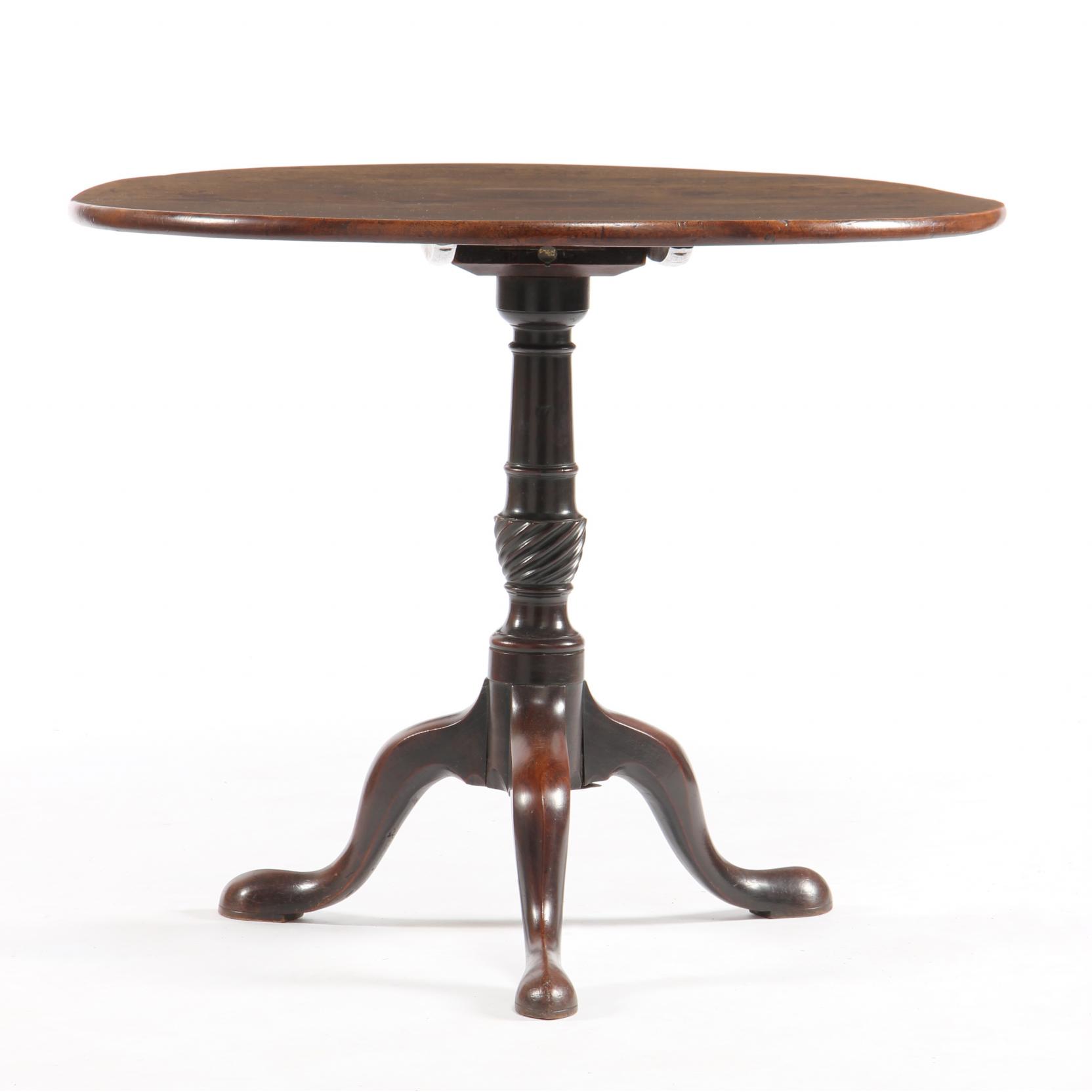 Appraisal: George II Tilt Top Tea Table mid th century mahogany