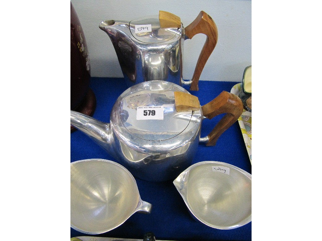 Appraisal: Four piece Picquot Ware teaset