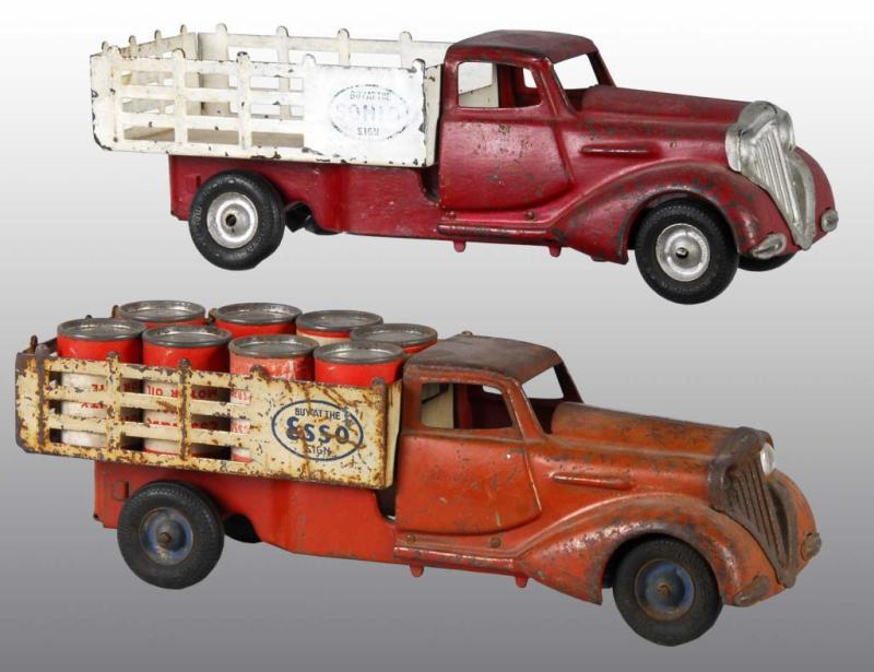 Appraisal: Lot of Pressed Steel Metalcraft Gas Truck Toys Description American