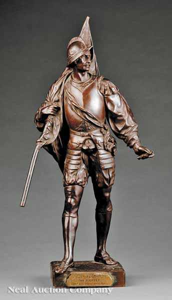 Appraisal: A French Bronze of a Standard Bearer late th early