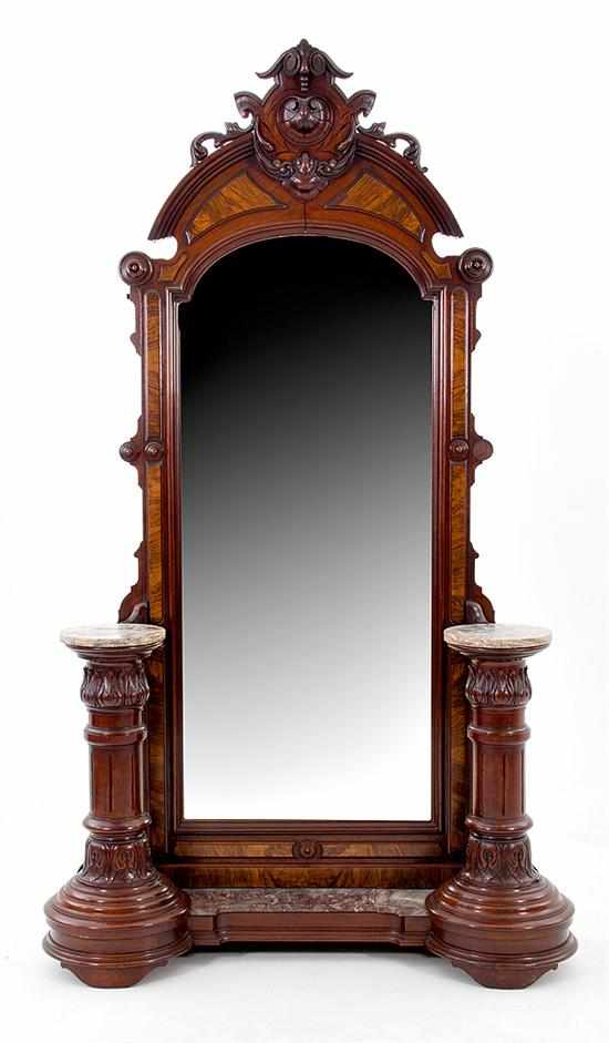 Appraisal: American Victorian Renaissance Revival pier mirror circa shaped frame with