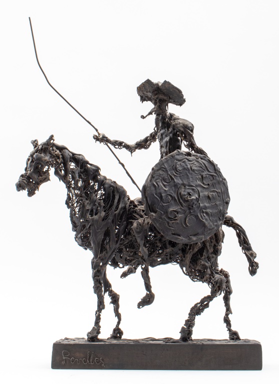 Appraisal: MANUEL REVELLES DON QUIXOTE WIRE SCULPTURE Manuel Revelles Spanish -