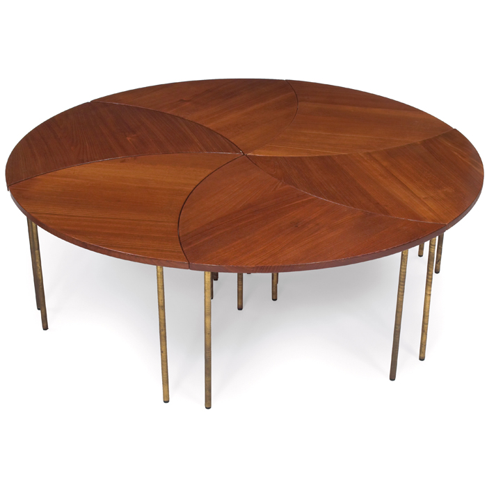 Appraisal: Peter Hvidt tables by France Sons set of six teak