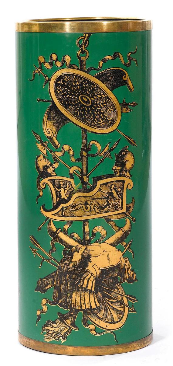 Appraisal: BUCCIARELLI - UMBRELLA STAND circa Lacquered metal D H cm