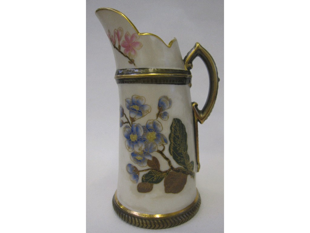 Appraisal: Royal Worcester jug with painted decoration of flowers and a