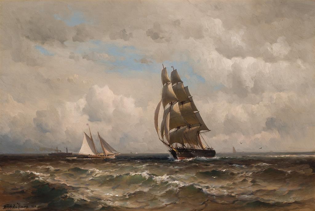 Appraisal: MAURITZ FREDERICK H DE HAAS American - Brigantine Schooner and