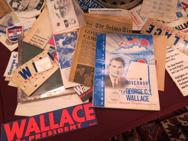 Appraisal: Collection of George Wallace PoliticalMemorabilia includes buttons clock car plates